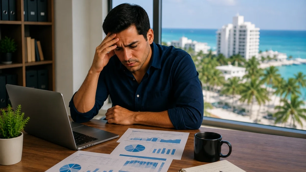Empresario analizando resultados de su PyME para identificar problemas de estrategia y crecimiento
