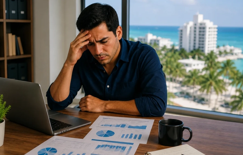 Empresario analizando resultados de su PyME para identificar problemas de estrategia y crecimiento
