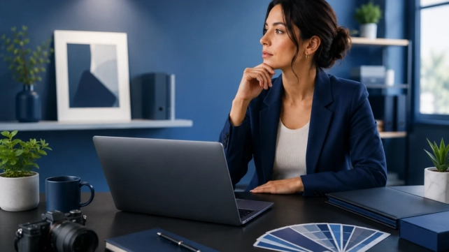 Empresaria mexicana trabajando en una imagen de marca profesional para transmitir confianza a sus clientes