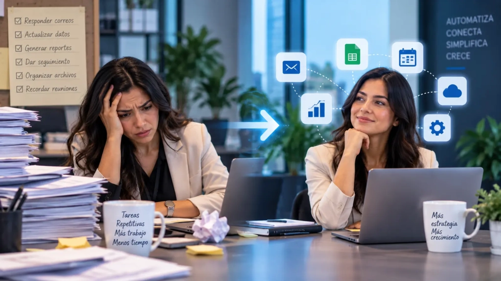 Automatización empresarial para reducir tareas manuales repetitivas
