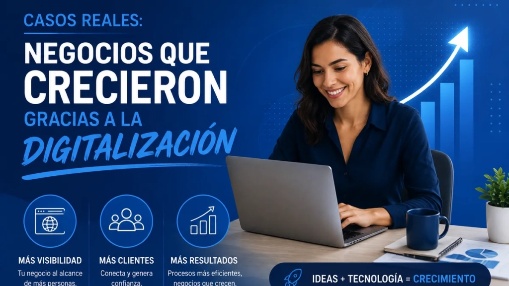 Empresaria mexicana utilizando herramientas digitales para impulsar el crecimiento de su negocio