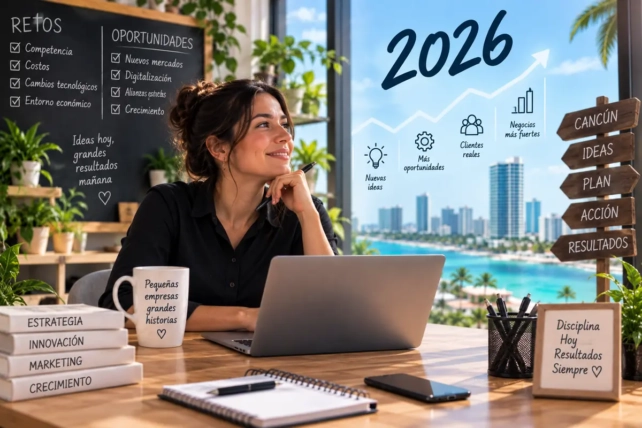 Emprendedora analizando los retos y oportunidades para las PyMEs en 2026