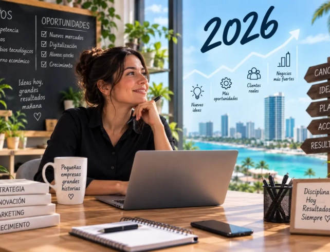 Emprendedora analizando los retos y oportunidades para las PyMEs en 2026