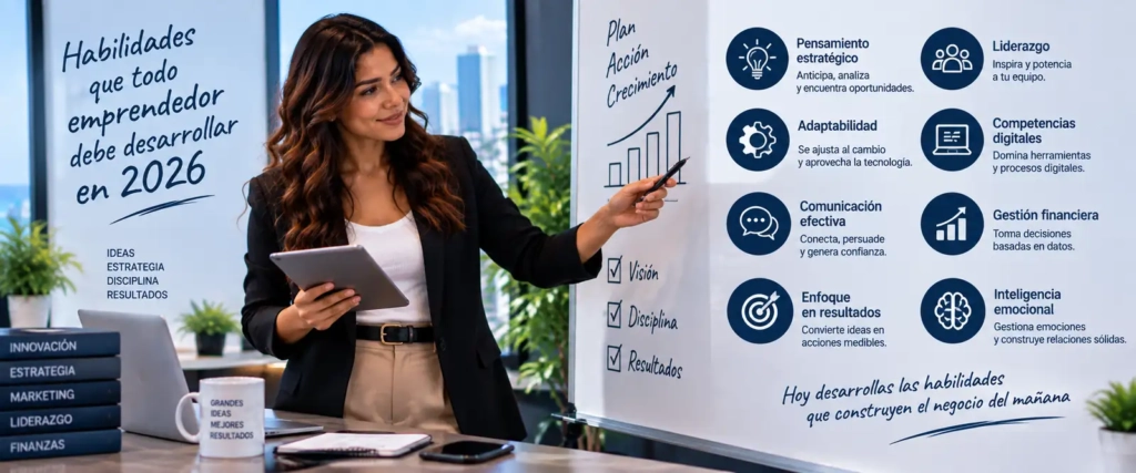 Habilidades que todo emprendedor debe desarrollar en 2026